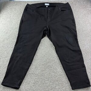 Lane Bryant Womens Plus 26 Black Mid Rise Skinny Jeans Flex Magic Denim Boho